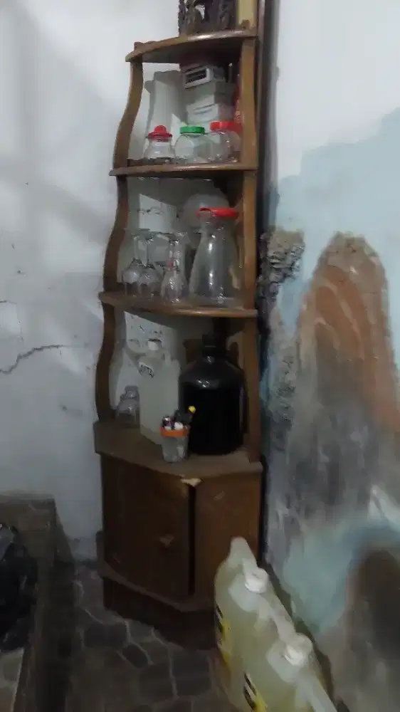 Meja sudut jati meja hias sudut