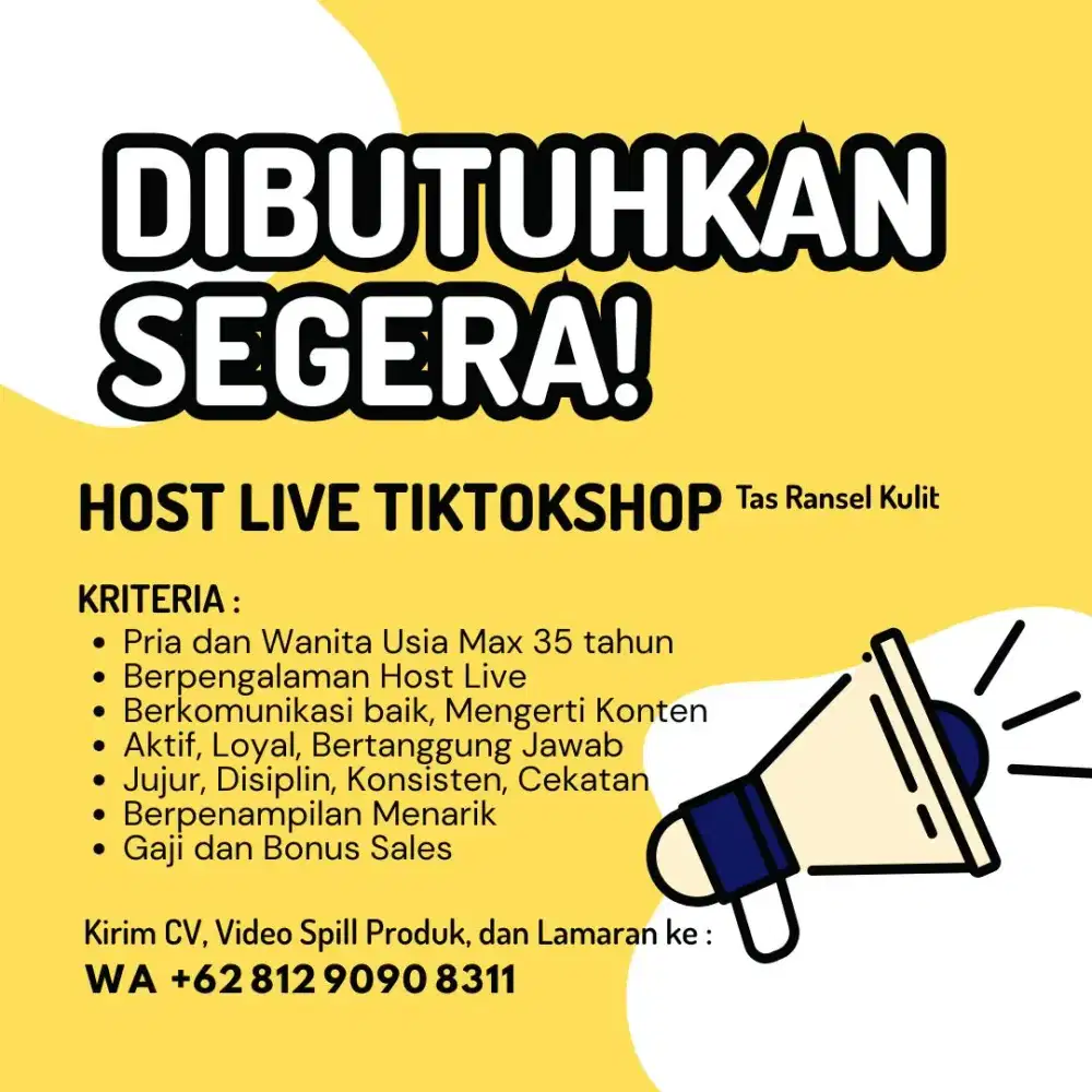 Host Live Streaming Part Time/ Co Host Non Hijab Poris indah.