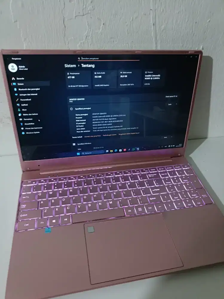 Dijual Laptop cnast Slim 
Ram 20 DDR 4