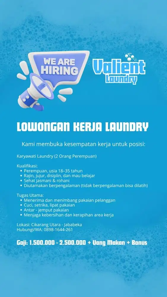 lowongan laundry