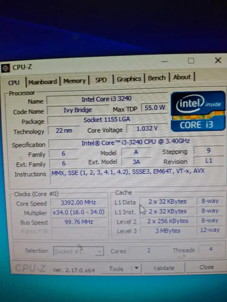 Paketan murah mainboard gigabyte proc i3 3240 ram 4gb