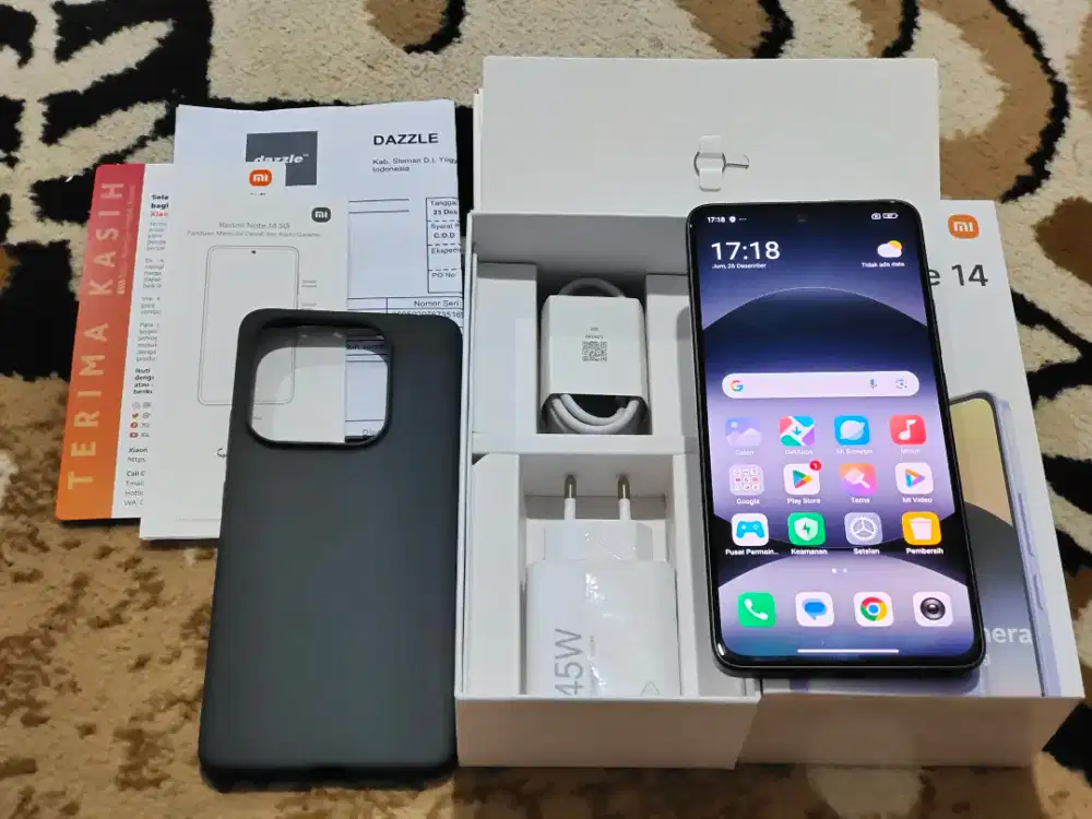 Redmi Note 14 5G 8/256 Black Like New Istimewa