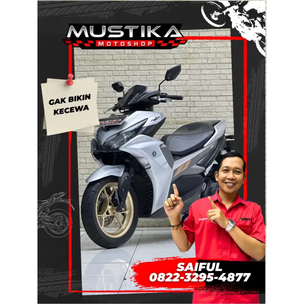 Perfect Condition!!Yamaha Aerox ABS Keyles 2022 Plat Jatim-Mustika