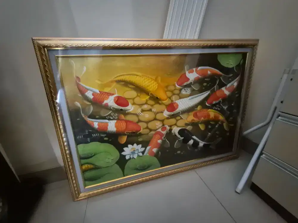 Lukisan ikan koi keren