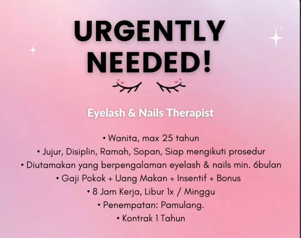 THERAPIST EYELASH DAN NAILS