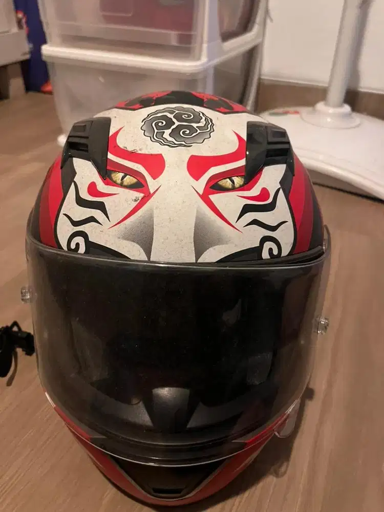 Helm KYT R10 Flat & Pinlock Kabuki Cat (Visor Clear)