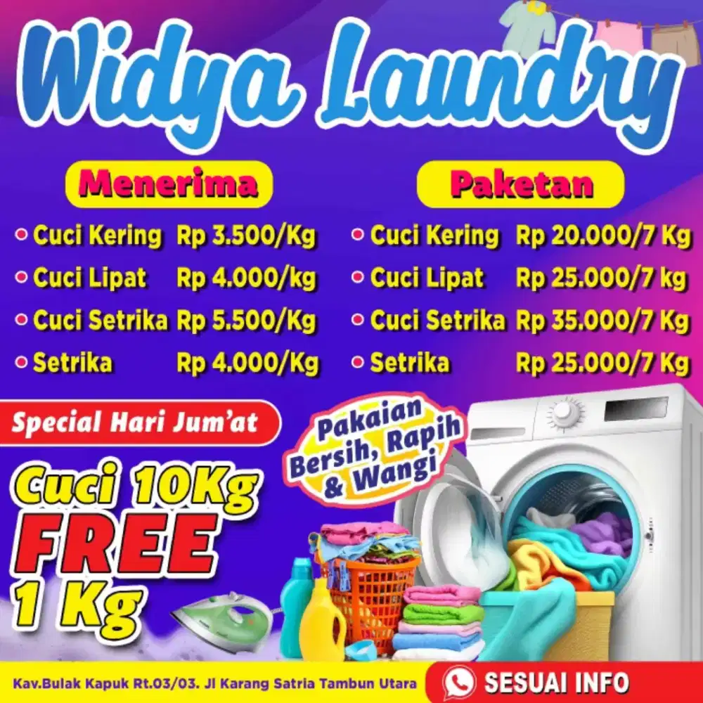 Jasa laundry cuci setrika