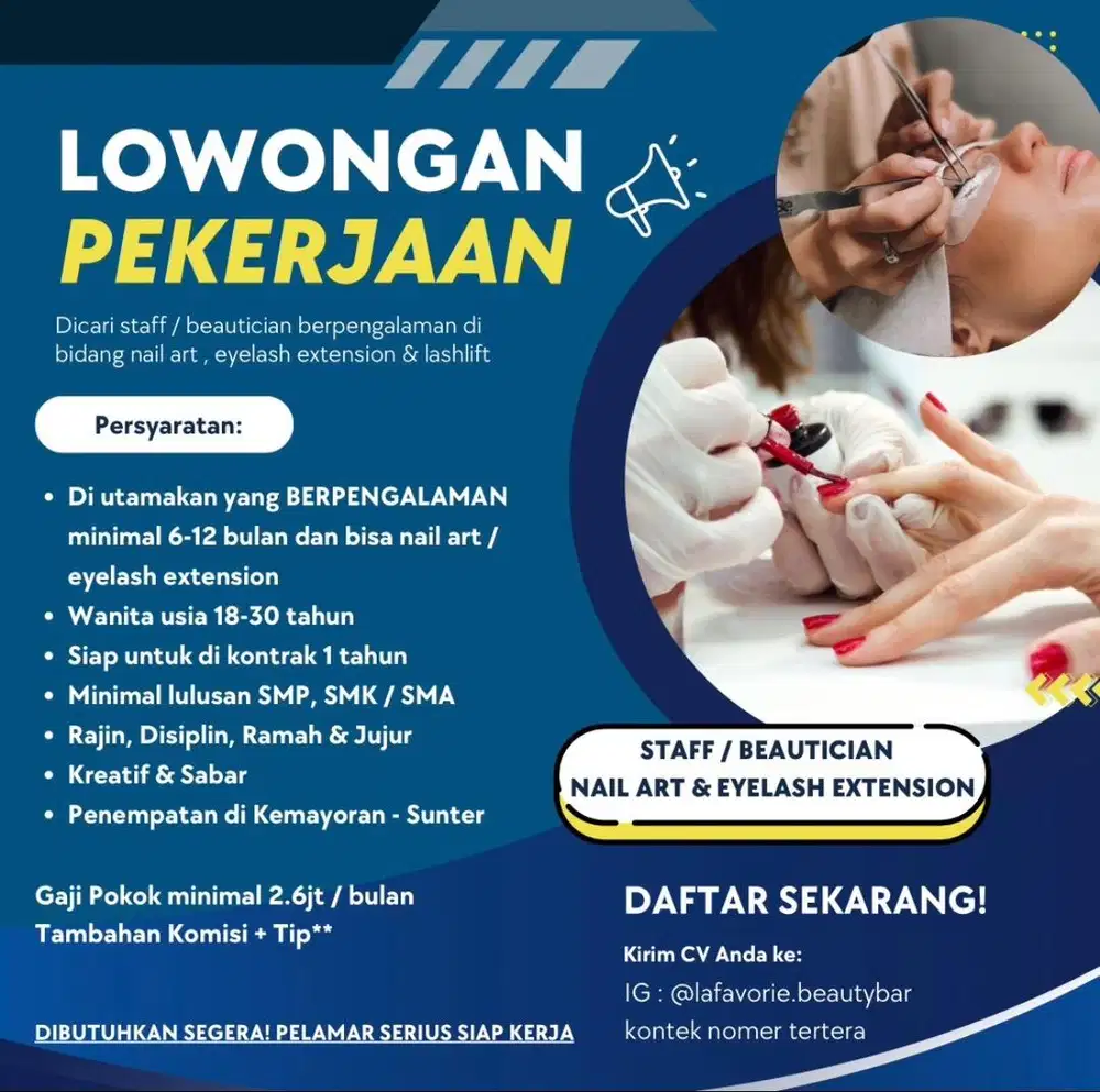 LOKER BEAUTICIAN STAFF NAIL ART EYELASH EXTENSION