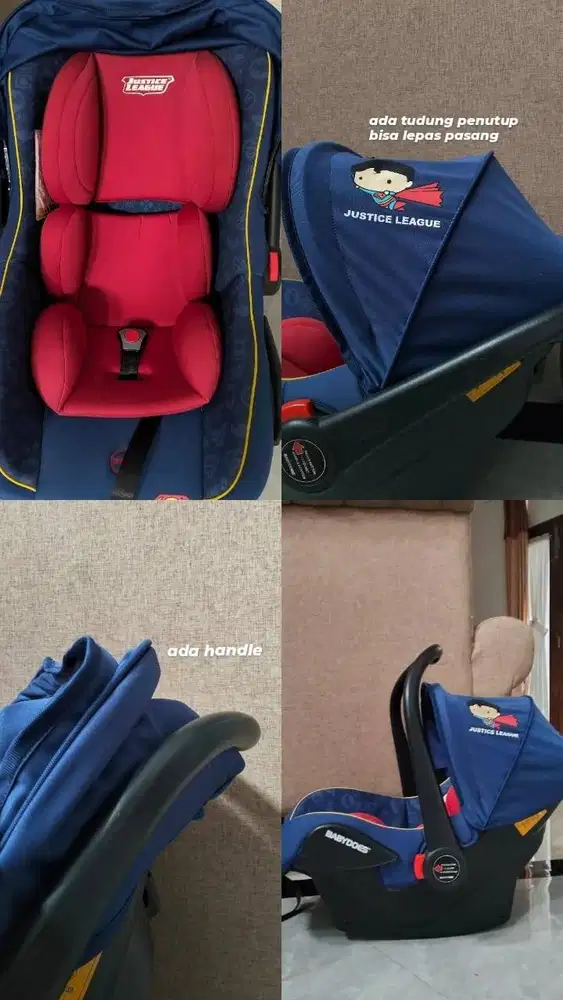 Baby car seat baby does
