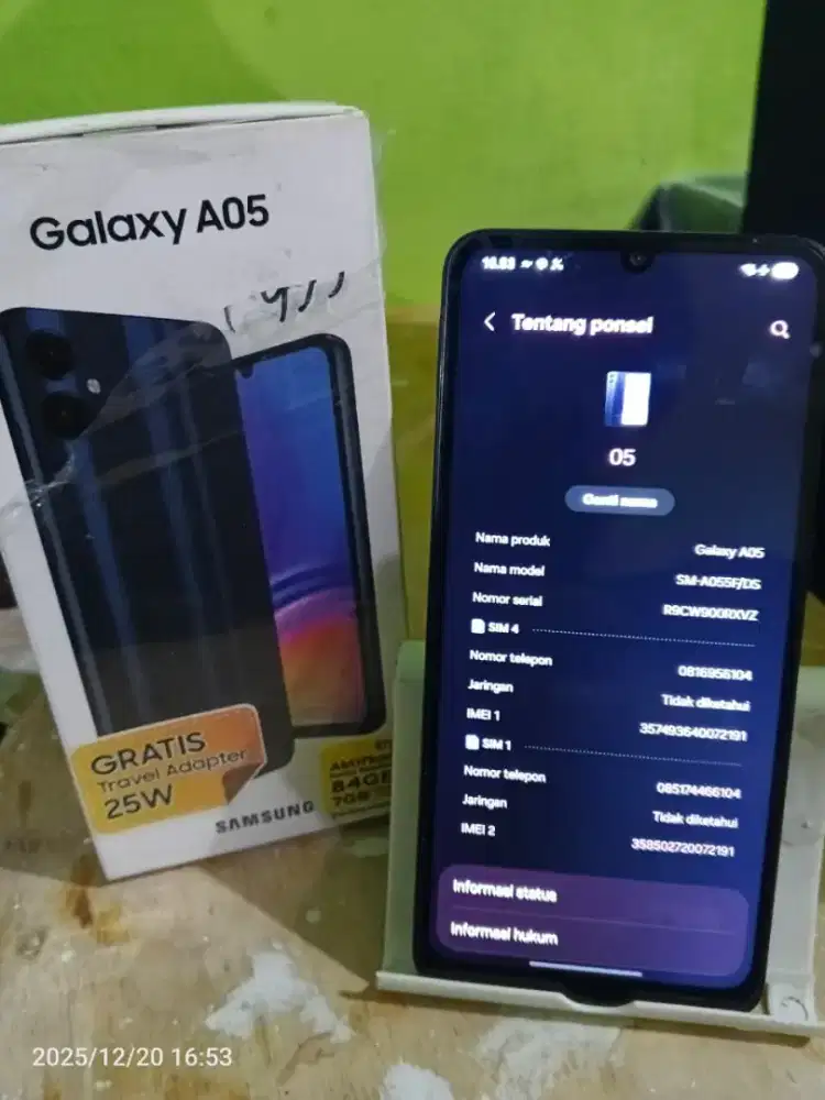 Samsung A05 ram 4/64 no minus