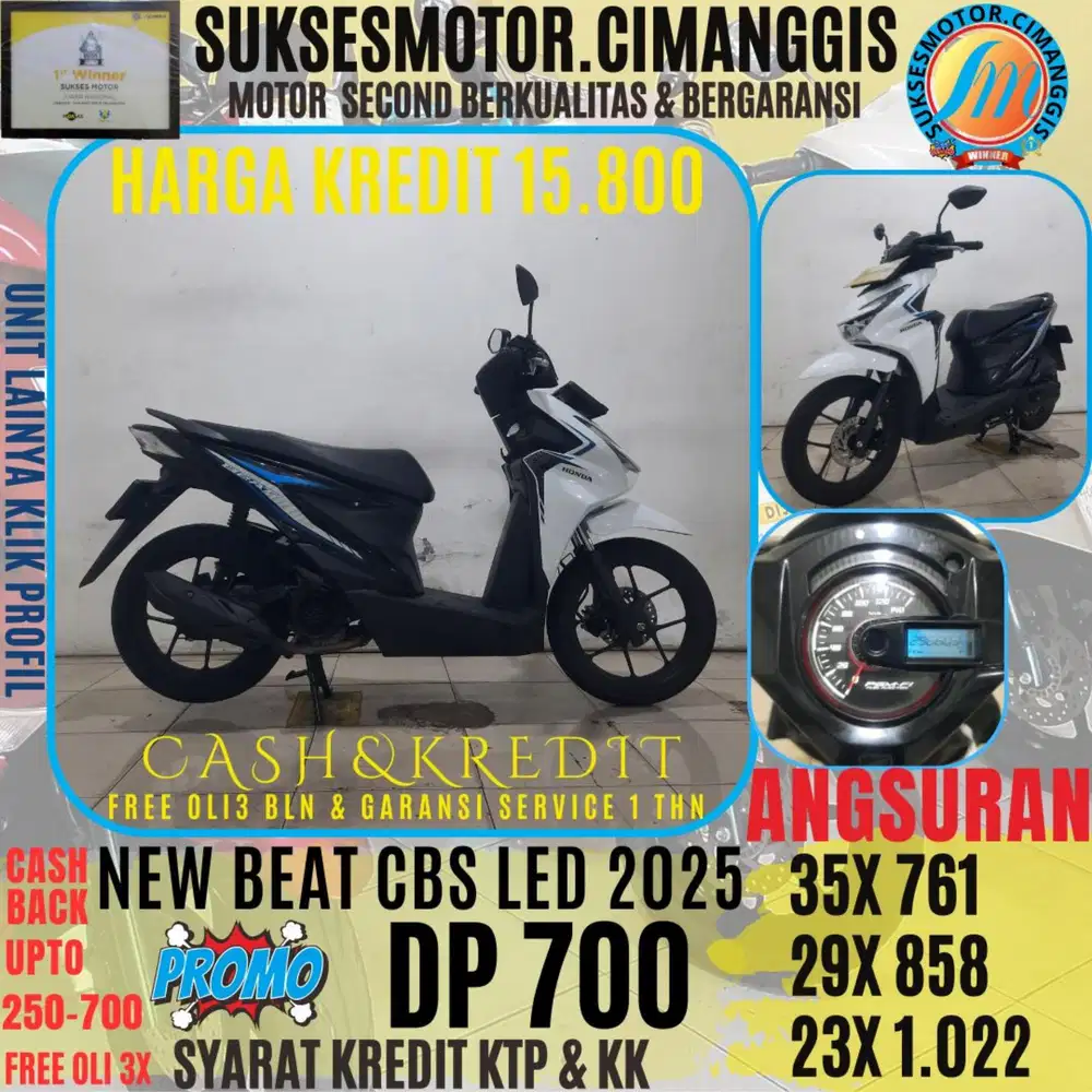 DP 700 NEW BEAT CBS LED CASHBACK UPTO 700RIBU FREE OLI3BLN