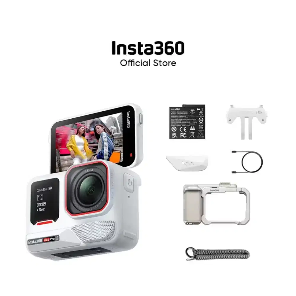 Kamera Insta360 Ace Pro 2 white single Battery Xplorer Edition