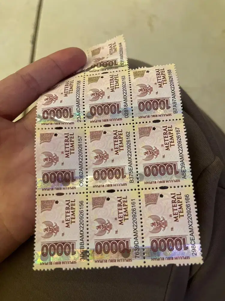 Materai 10.000 fotocopy