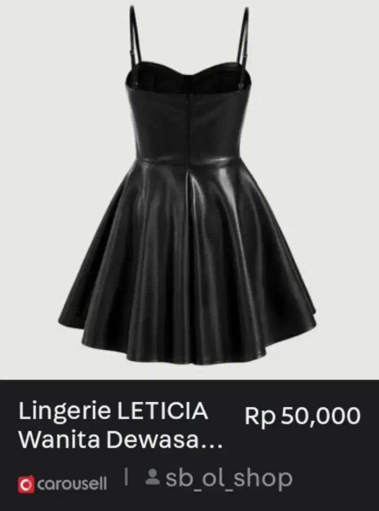 Lingerie LETICIA Wanita Dewasa Bodycon Mini Dress