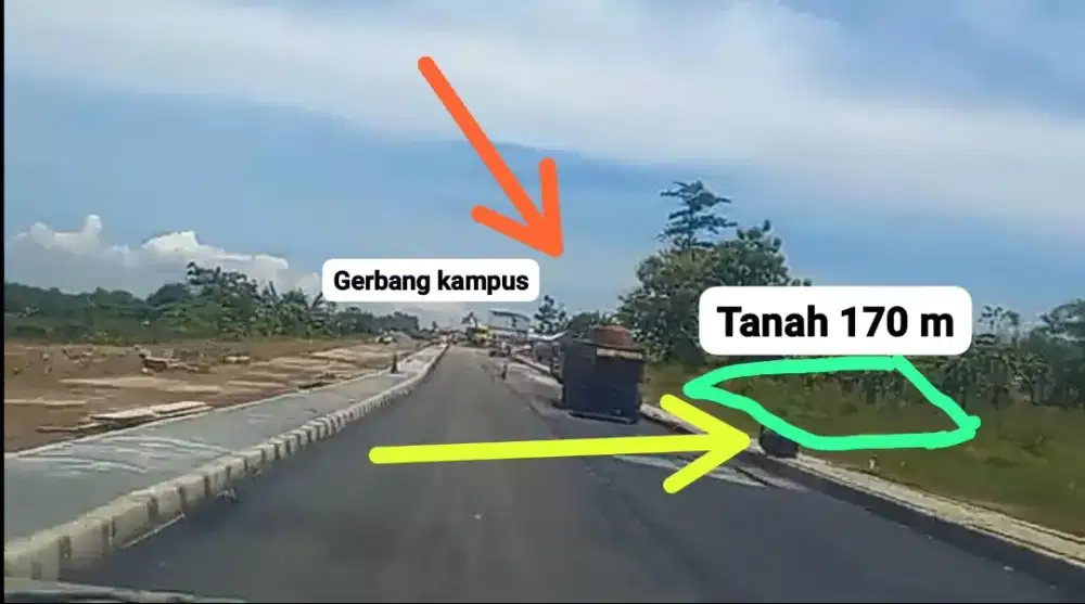 Dijual TANAH 170m PINGGIR JALAN KAMPUS NEGERI POLMAN MAJALENGKA