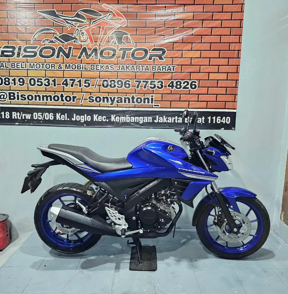 YAMAHA VIXION R 155 VVA 6 SPEED TAHUN 2018 MEWAH WARNA BIRU