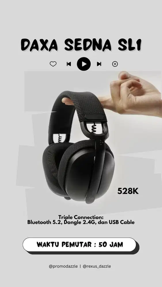 Headset gaming wireless daxa Sedna SL1