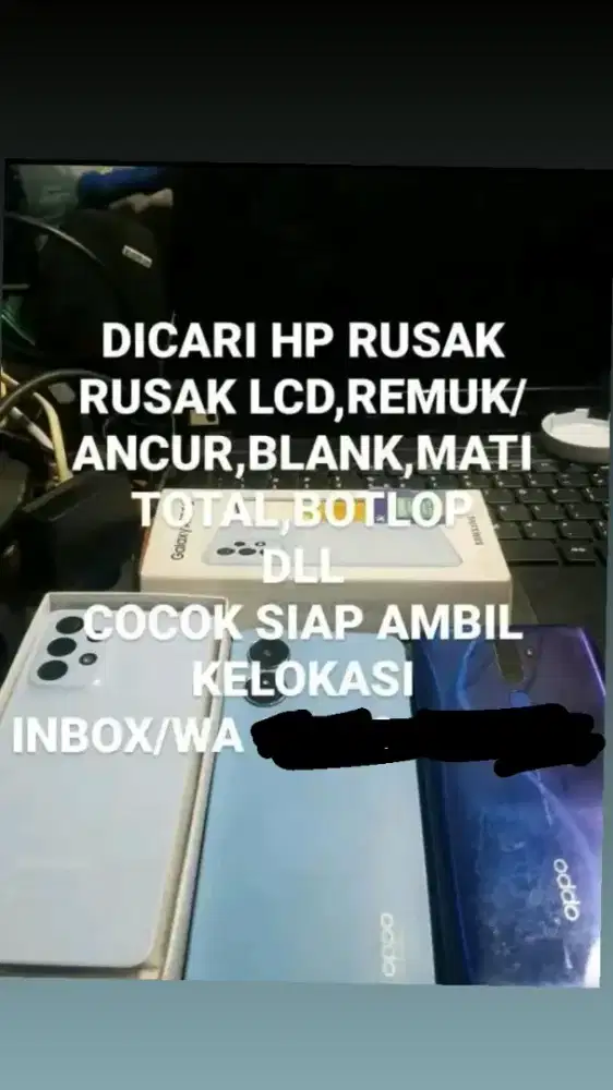 Yang punya hp rusak tawarin