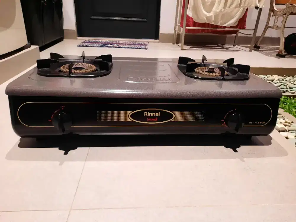 Kompor bekas 2 tungku Rinnai Grande tipe RI-712BGX