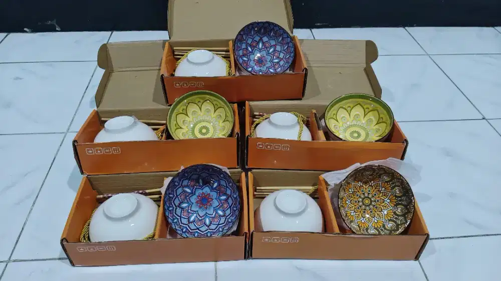 Mangkok motif set