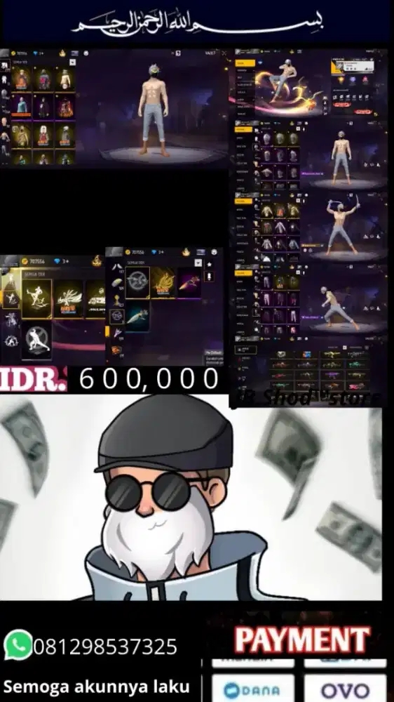 Akun free fire spek gagah