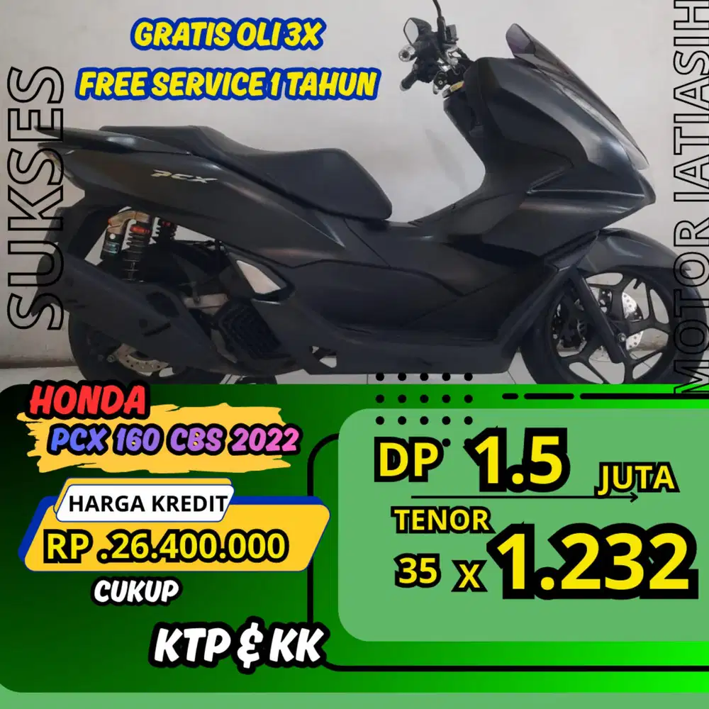 PROMO DP MURAH HONDA PCX 160 CBS 2022 DP 1.5 JUTA BISA CASH/KREDIT