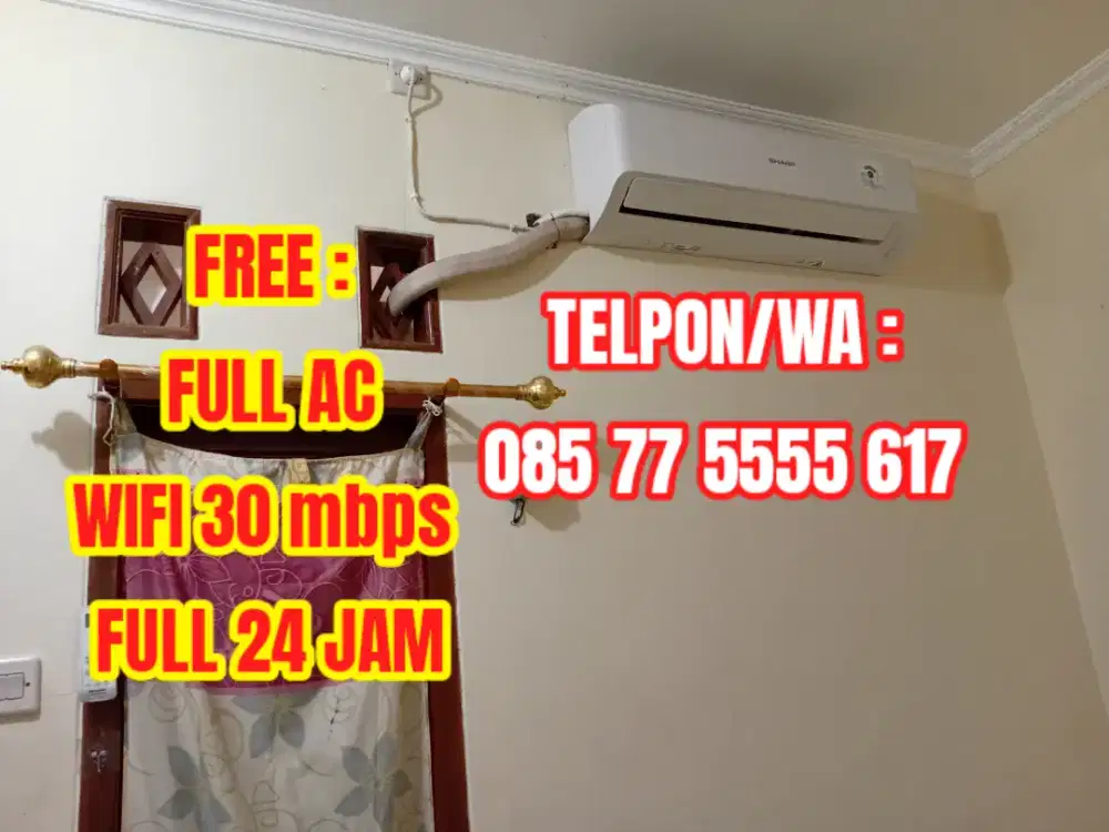 KONTRAKAN BULANAN FULL AC FULL WIFI