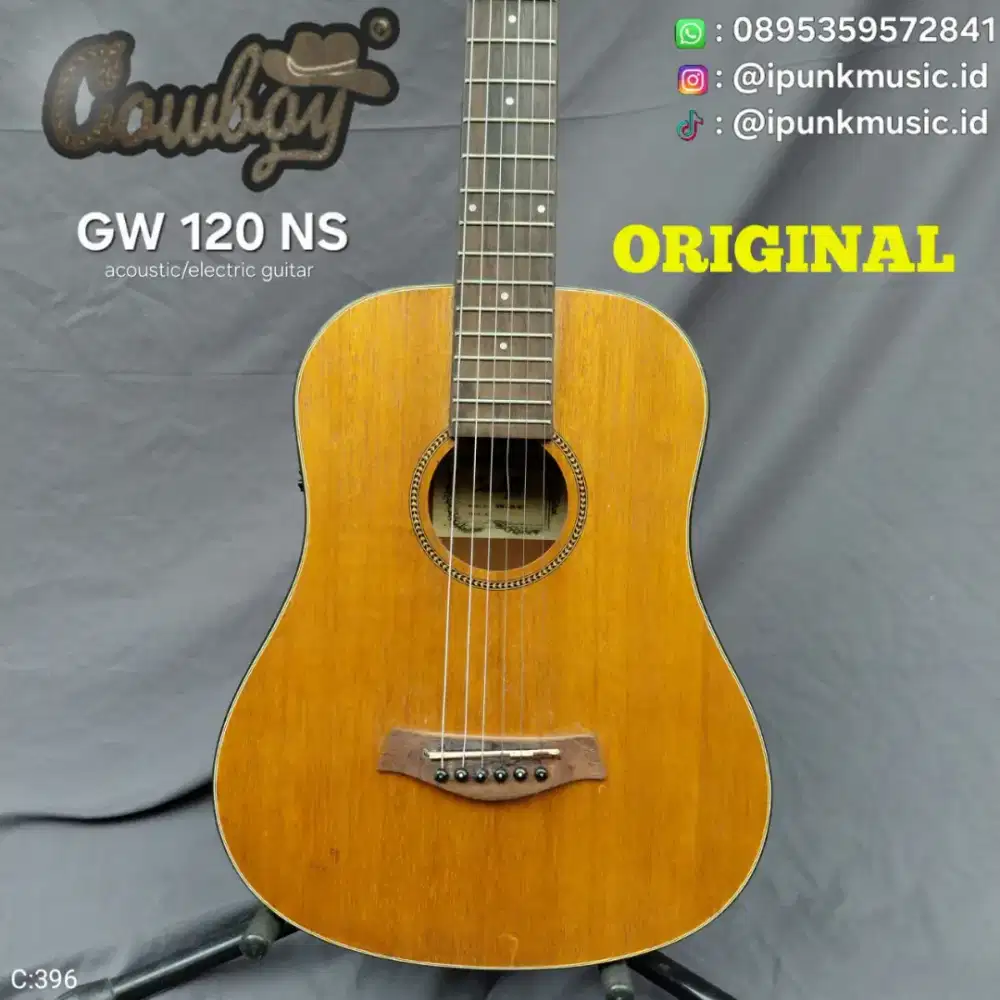 Cowboy GW 120 NS Original Gitar Akustik Elektrik 3/4 senar baru string