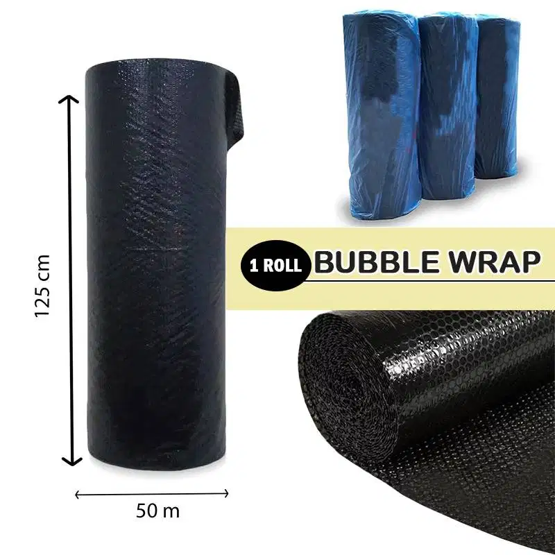 Bubble wrap hitam atau putih