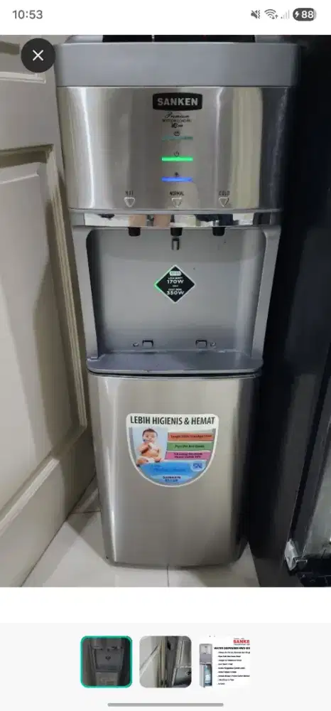 Dispenser sanken galon bawah