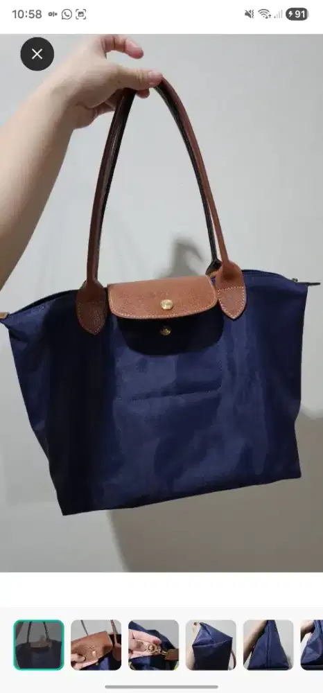 READY long champ Le Pliage MLH ( medium long handle)  Navy