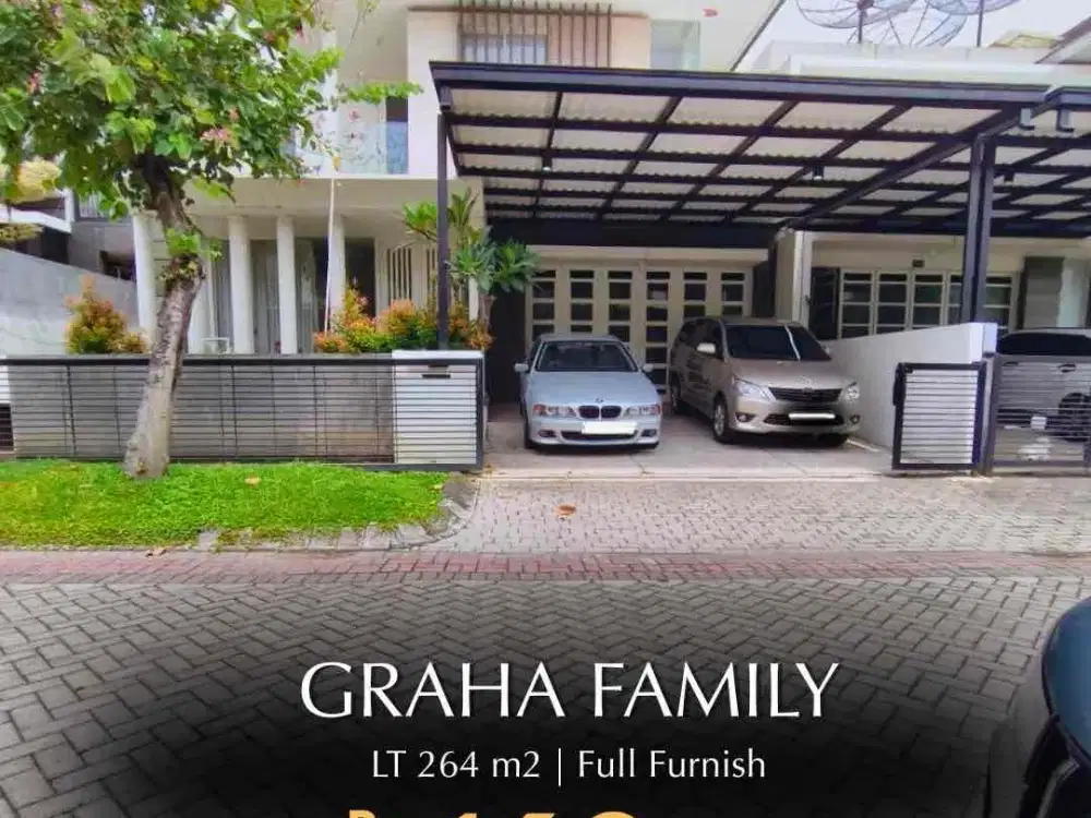 Disewakan rumah graha famili furnish siap huni