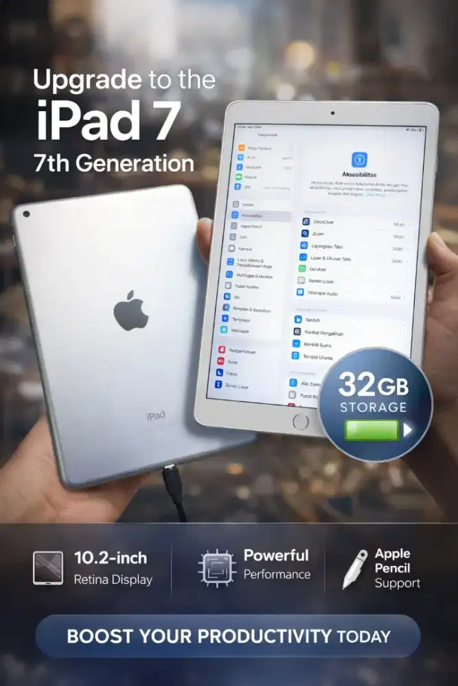 apple ipad generasi 7 32gb mulus blh tt android