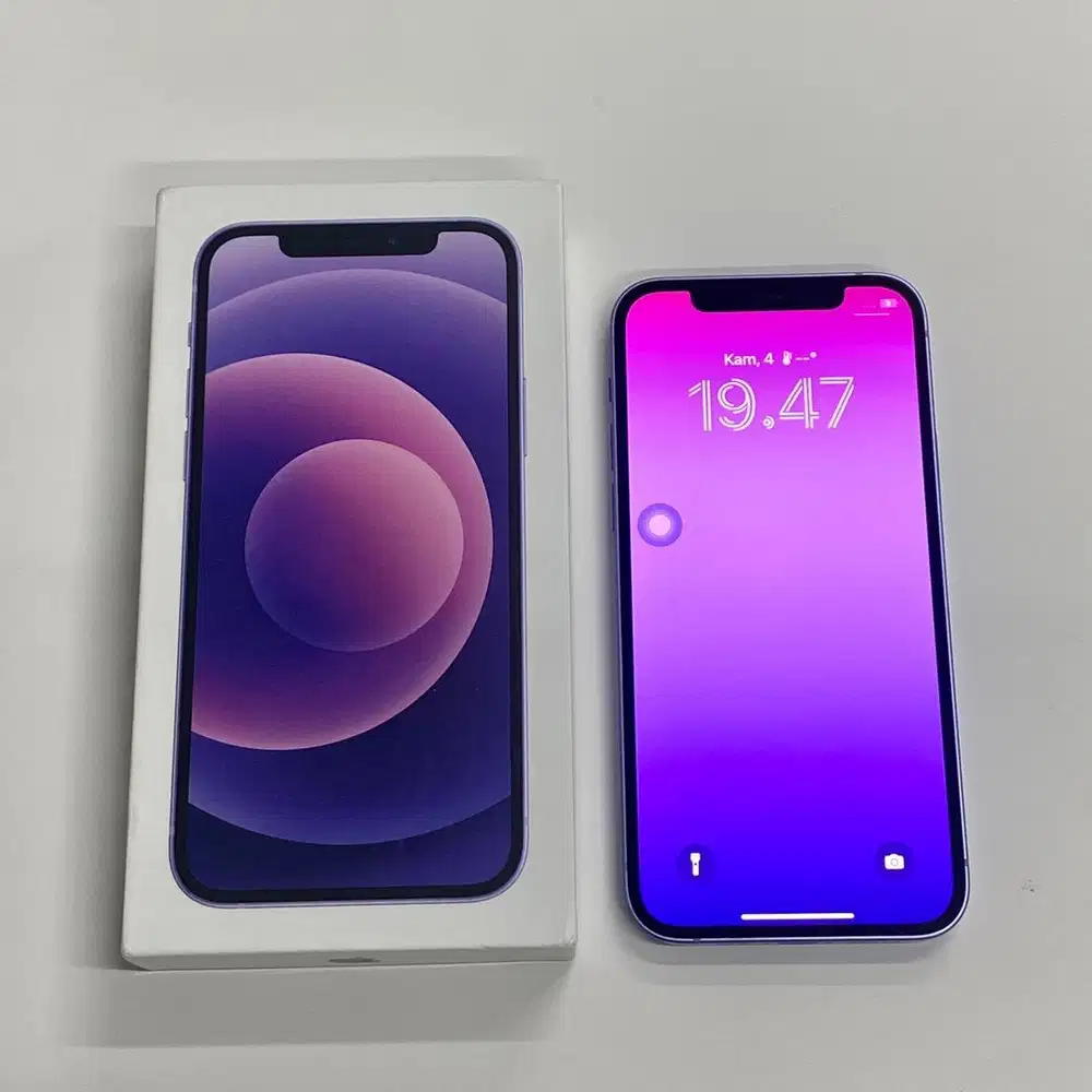Iphone 12 128gb ex ibox indo purple ungu