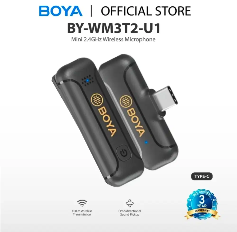 BOYA WM3T2-U1 microphone wireless type C