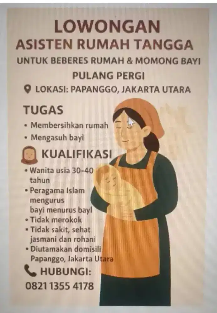 Lowongan Kerja ART pulang pergi