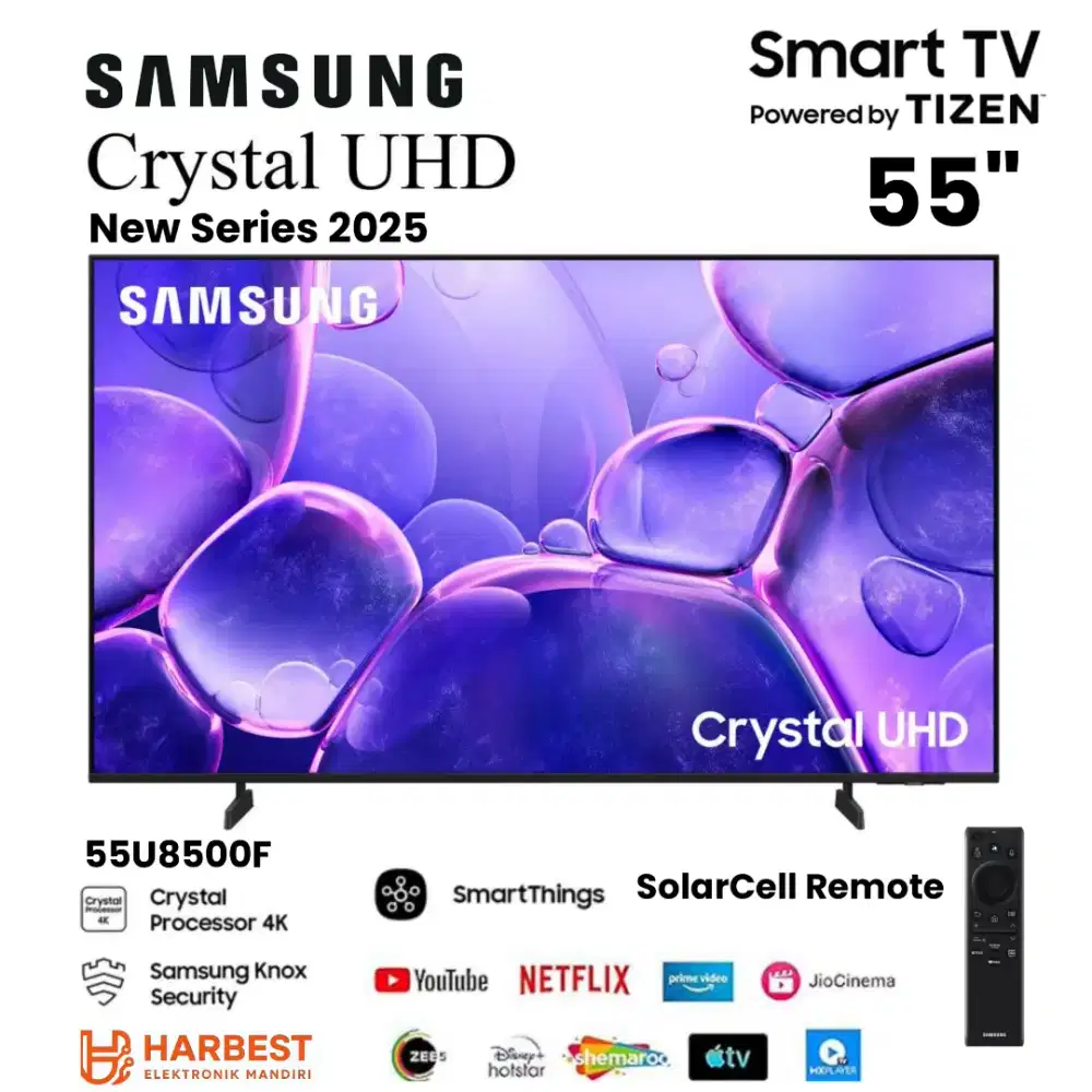 NEW 2025! SAMSUNG Crystal 4K UHD 55 Inch Smart TV 55U8500F HDR10+Tizen