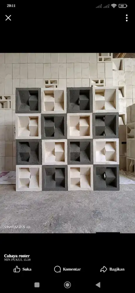 Rosterbeton minimalis bermacam motif