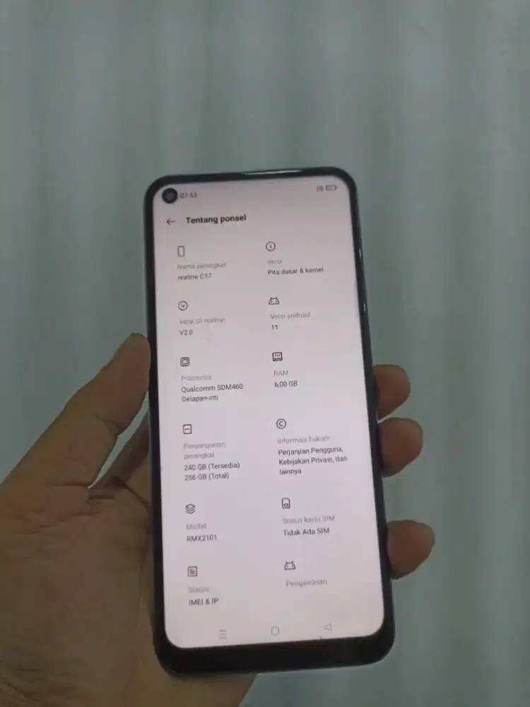 Realme c17 6/256 hp casan