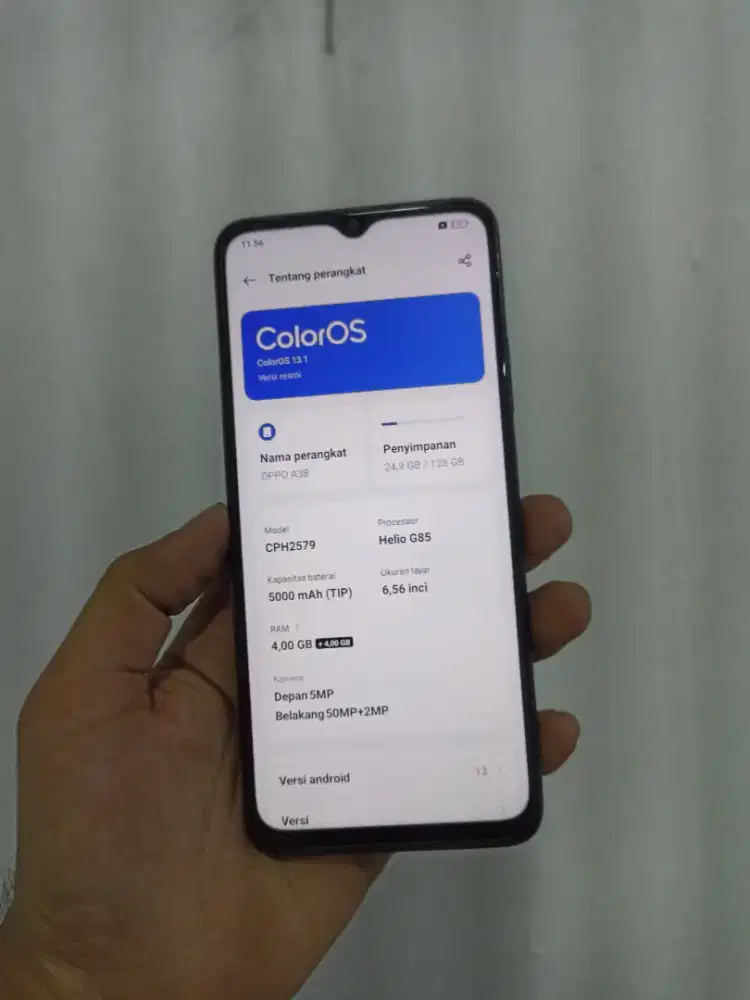 Oppo a38 4/128 lengkap mulus