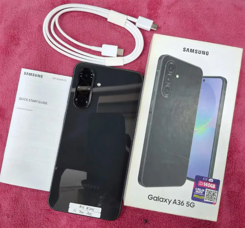 Samsung A36 5G 8/256gb Free Adapter Garansi juni 2026 Fullset ori