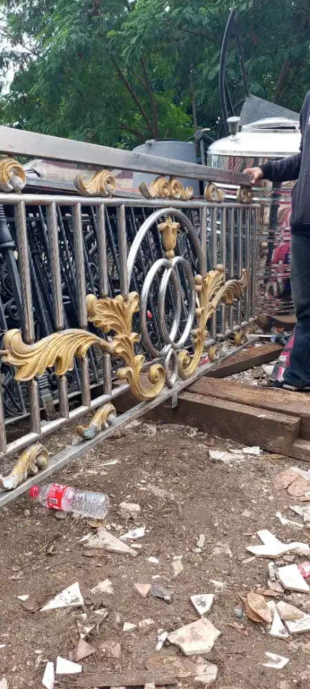 Railing balkon stenlis Alveron tinggi: 90 cm