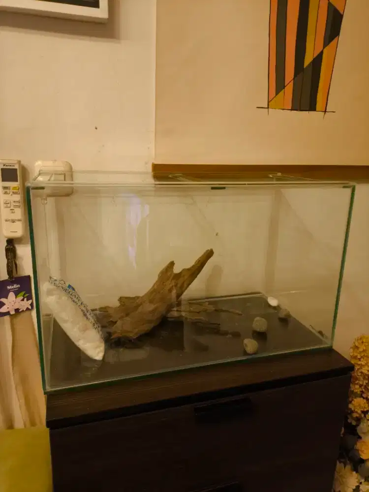 AQUARIUM KACA 60 X 30 X 36 CM PRELOVED