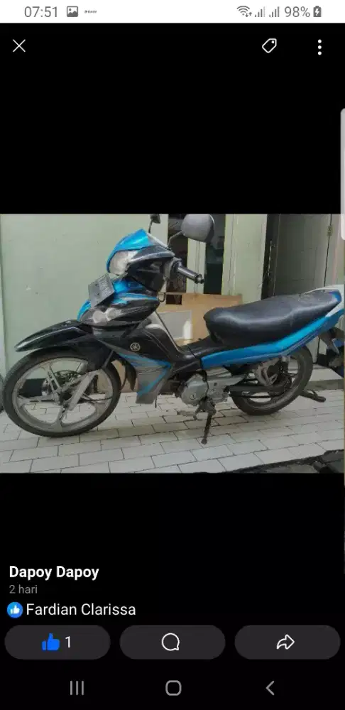 Jual jupiter new 2010 ss komplit tangan kedua minus baca deskripsi