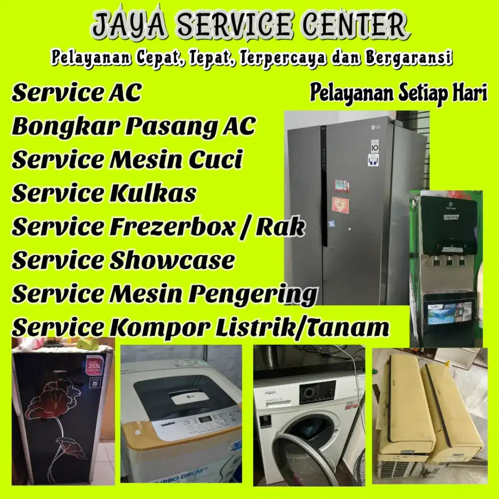 Service AC Kulkas Frezer Bongkar Pasang AC Servis Mesin Cuci Wonocolo