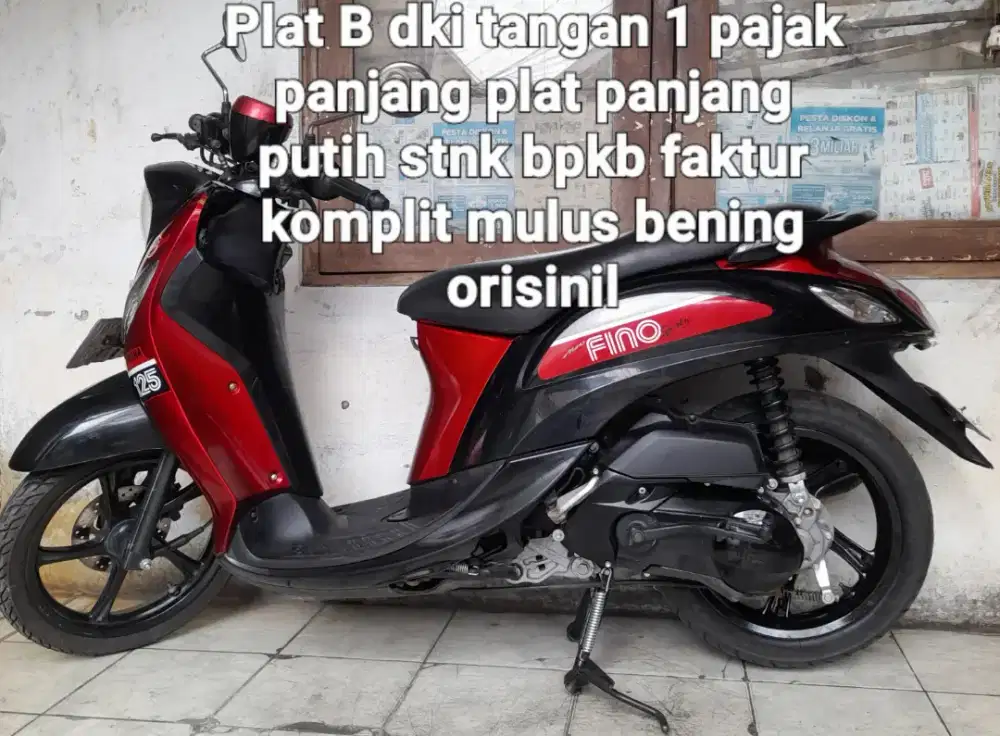 Yamaha Fino F1 2018 blue core 125 cw asli hitam merah B dki tangan 1