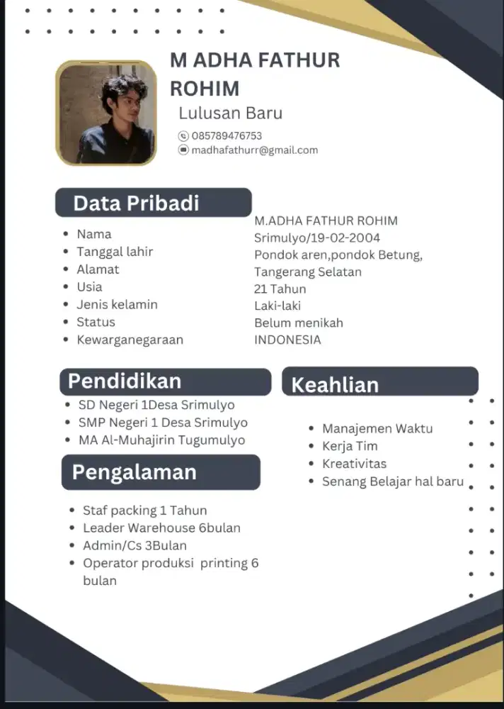 Saya sedang mencari pekerjaan