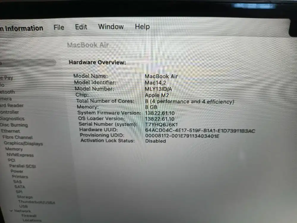 Apple Macbook Air 2022 M2 8 256 13 inch ex iBox