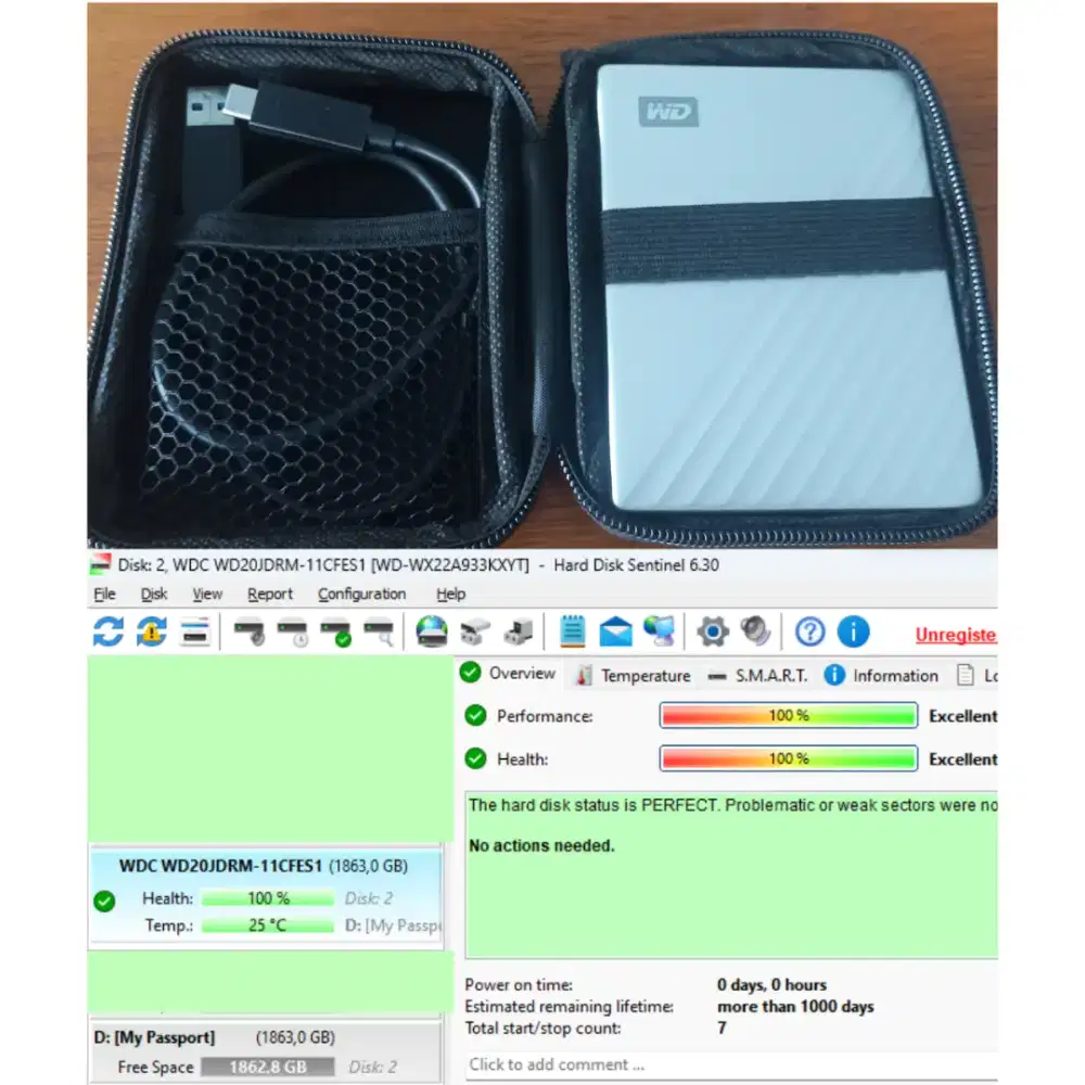 WD My Passport Ultra 2 TB HDD Eksternal Silver