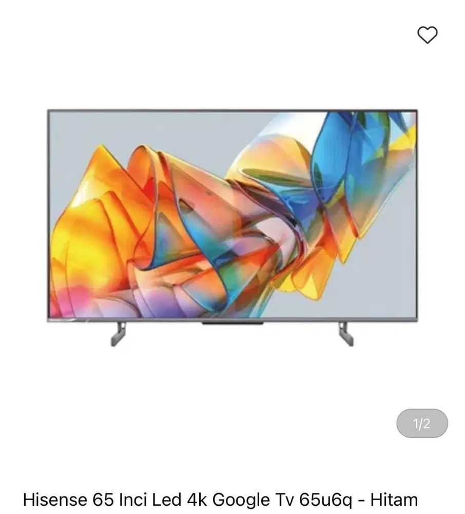 HISENSE 65 inci Led 4k Google TV bisa cicilan syarat KTP